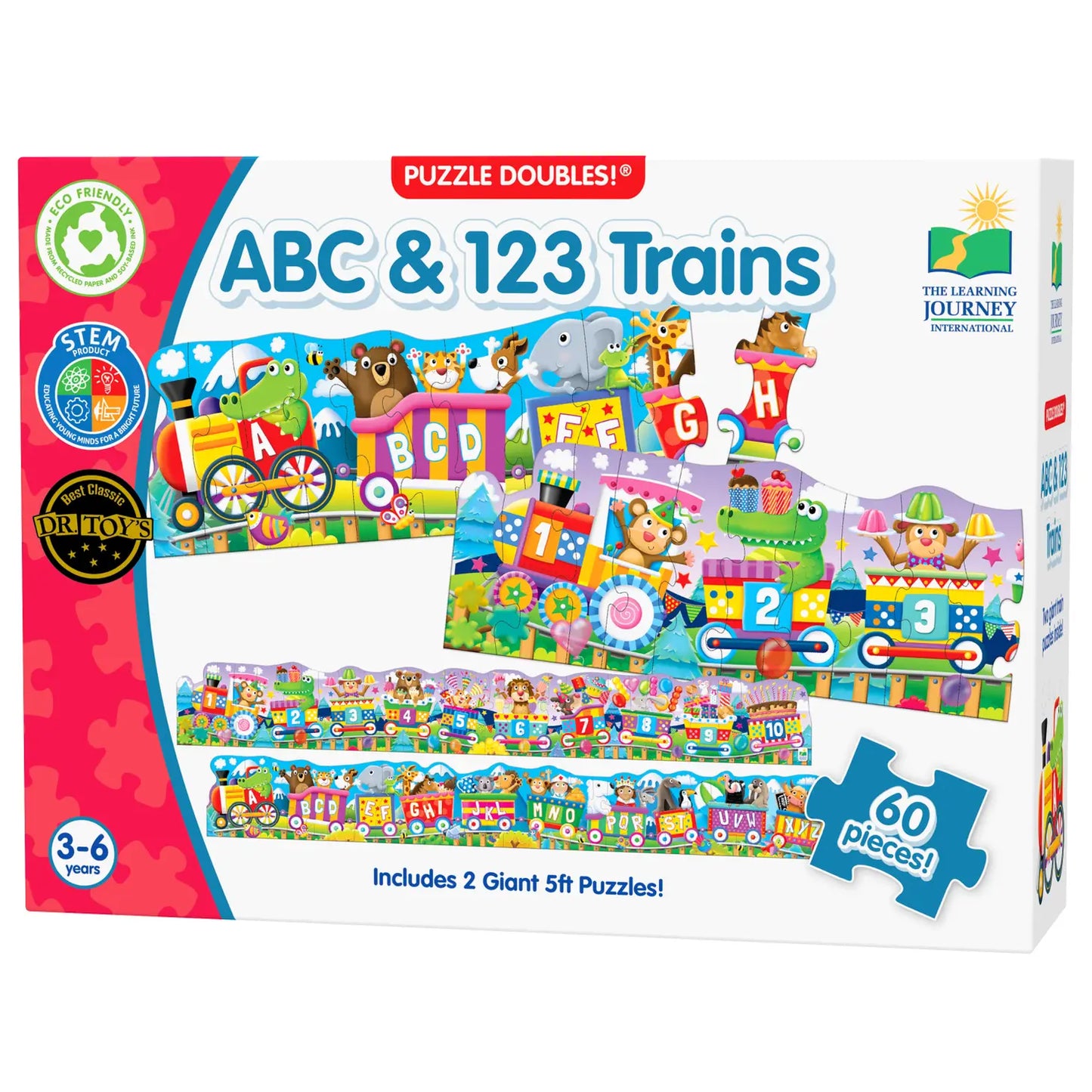 Puzzle Doubles! Giant ABC & 123 Train