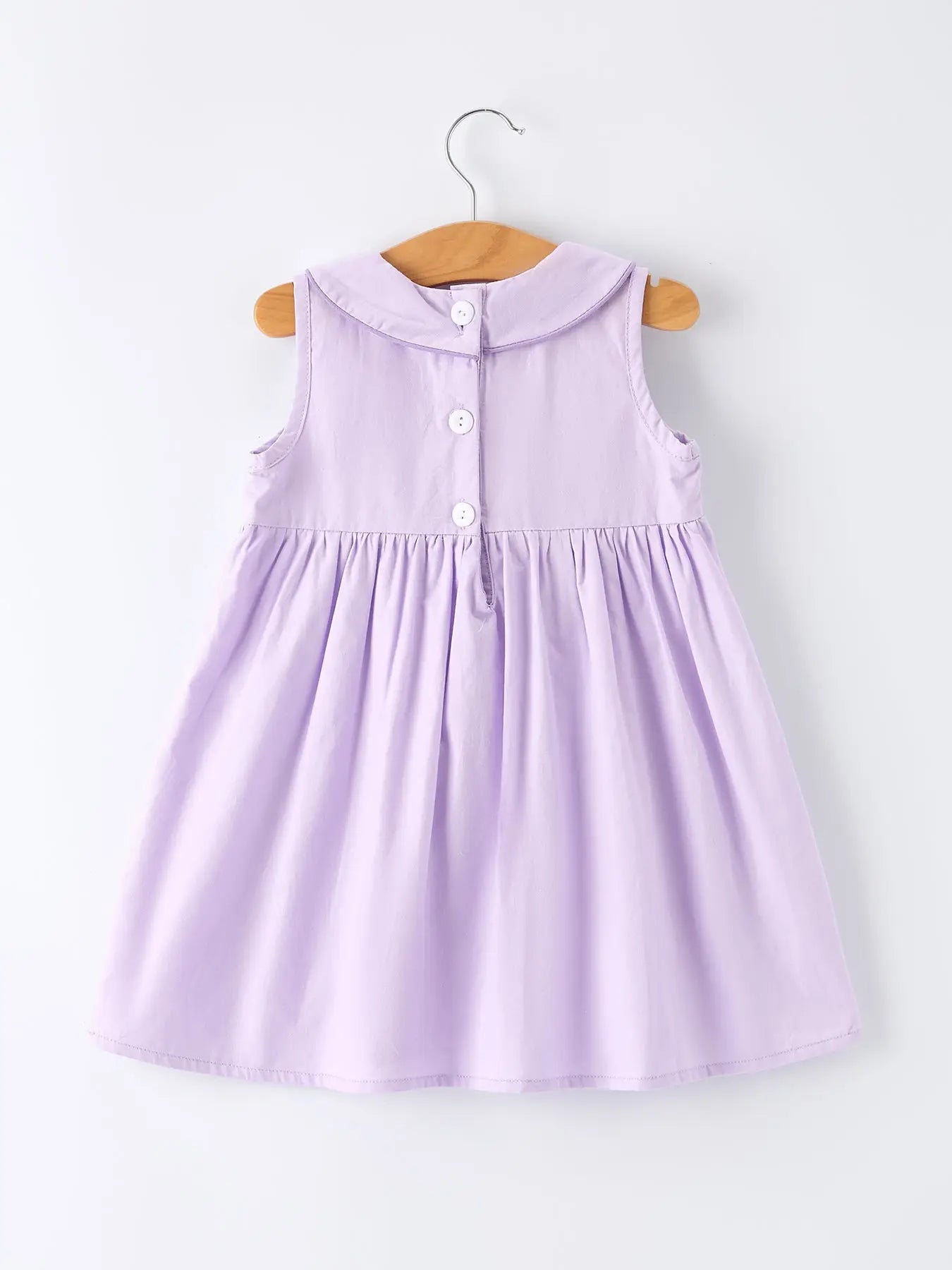 Smock/Embroidered Purple Dress