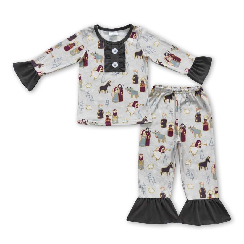 Nativity Ruffle Pajamas