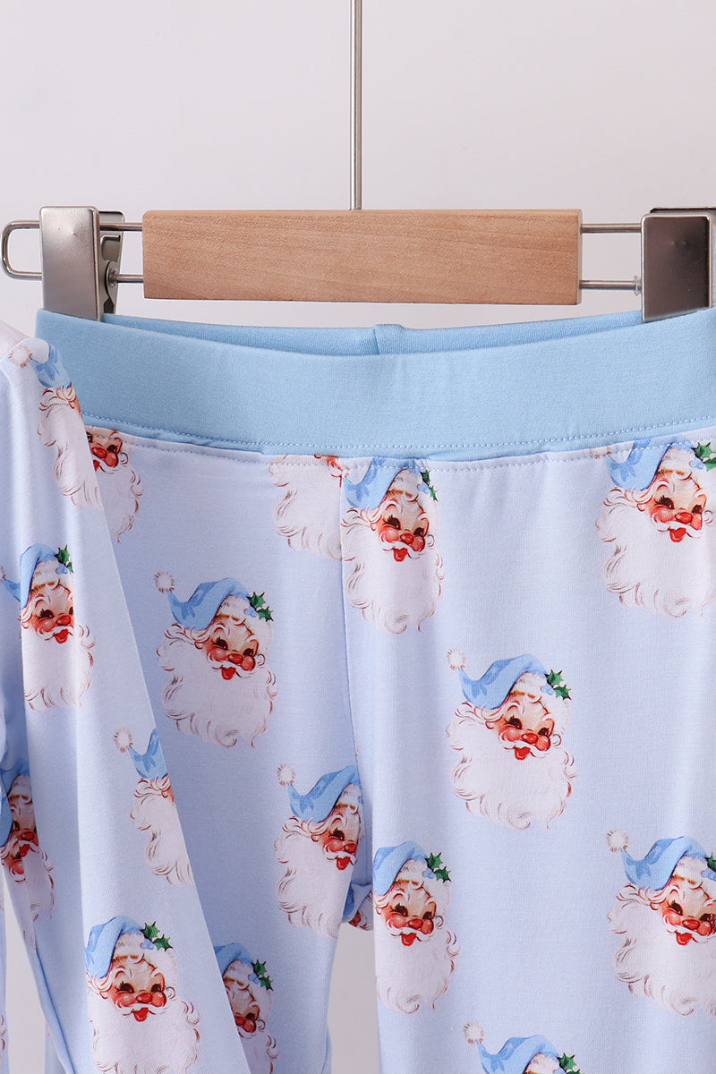 Vintage Blue Santa Set