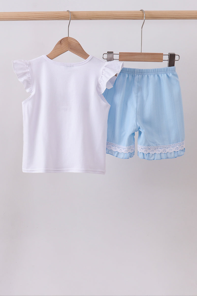 Flag Jacquard Ruffle Set