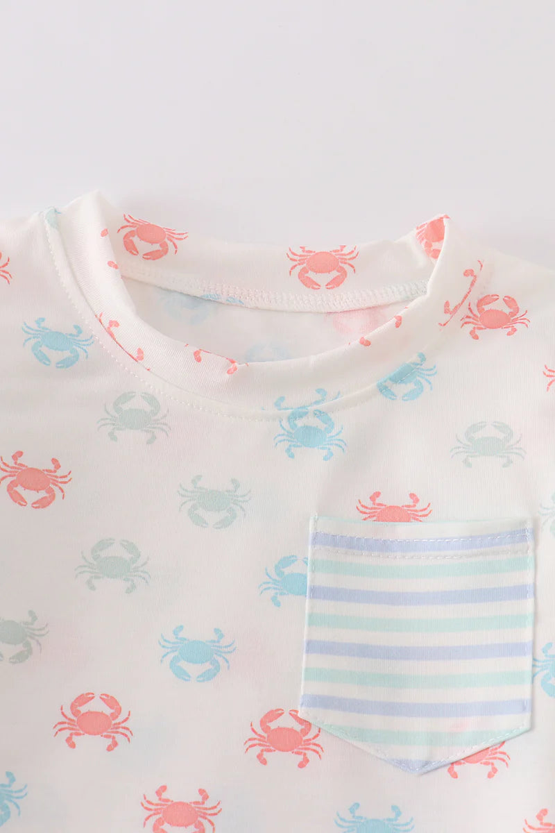 Crab Print Pocket Tee