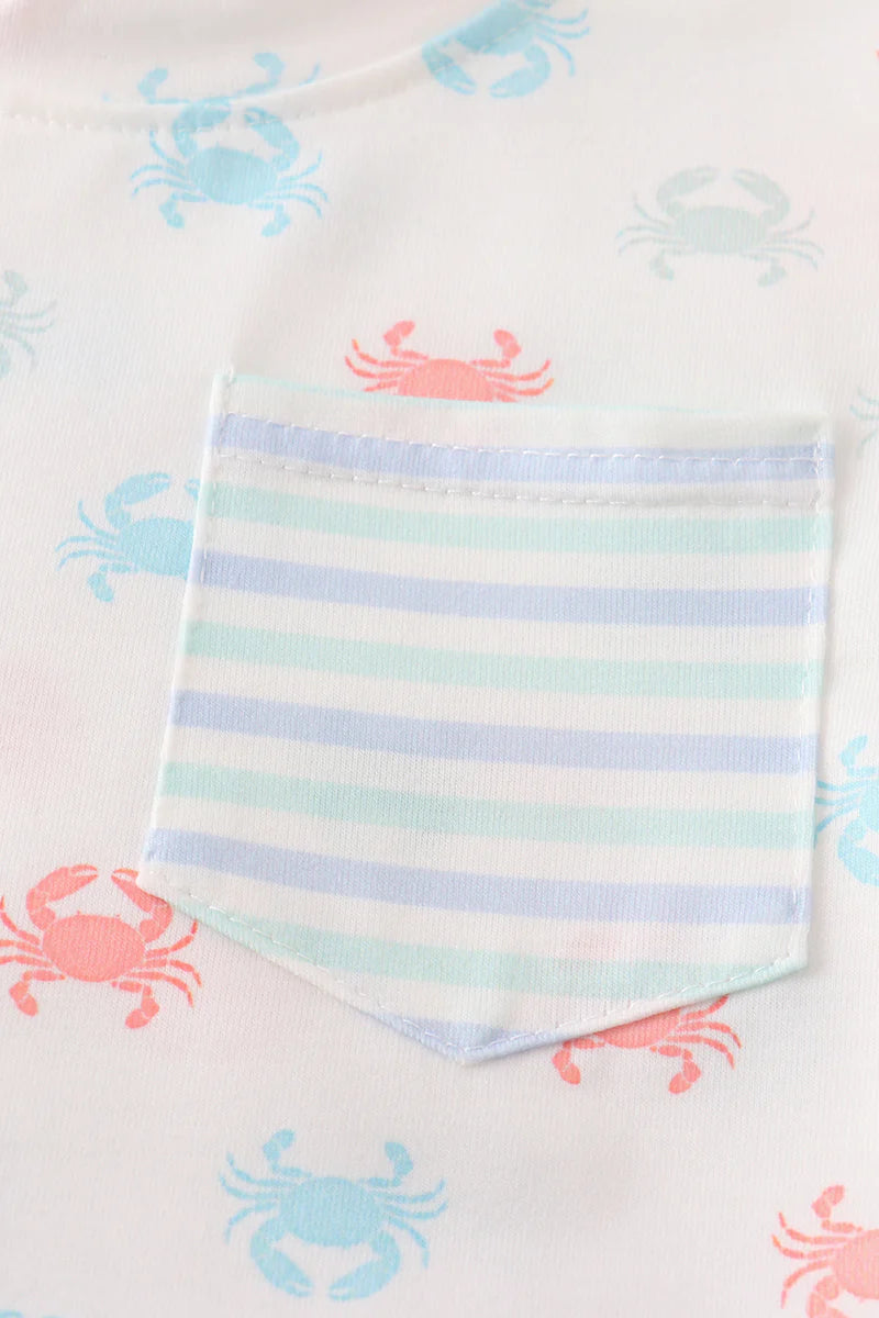 Crab Print Pocket Tee