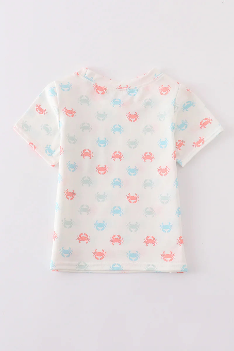 Crab Print Pocket Tee