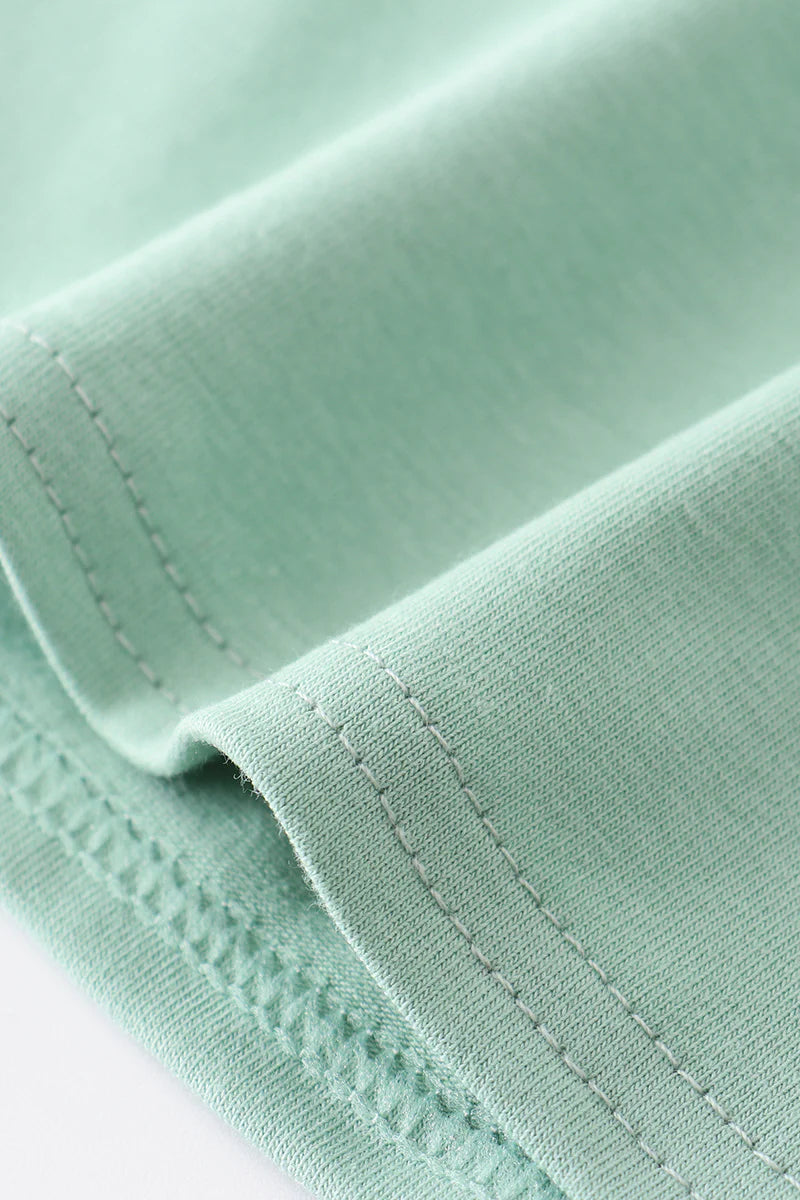Sage Pumpkin Embroidered Tee