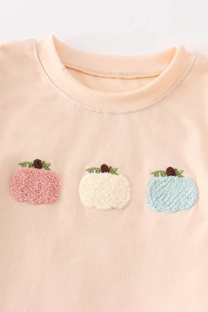 French Knot Pumpkin Shorts Set