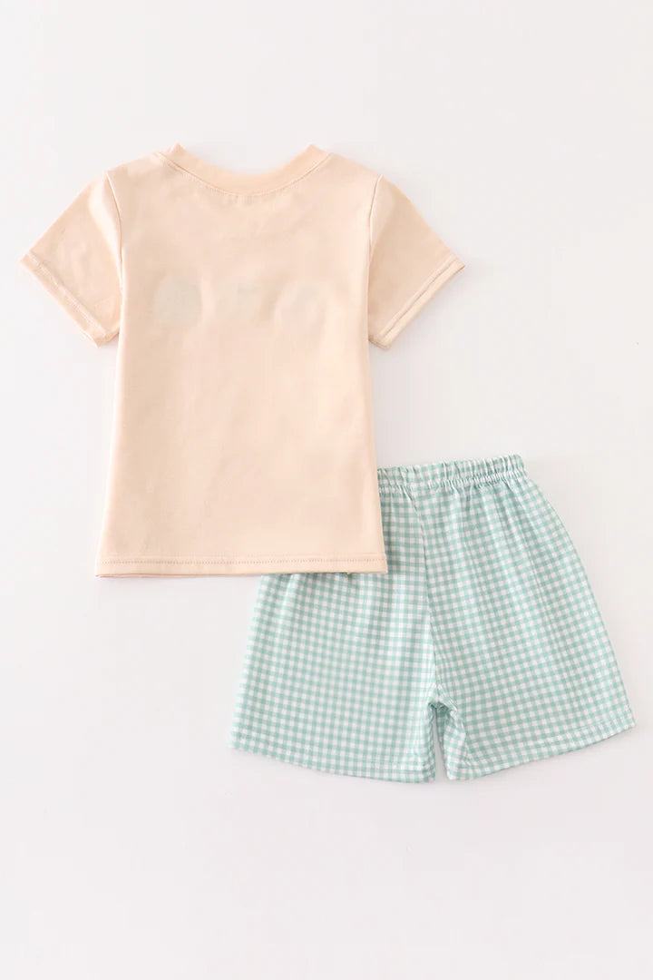 French Knot Pumpkin Shorts Set
