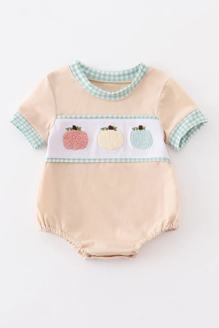 French Knot Pumpkin Romper
