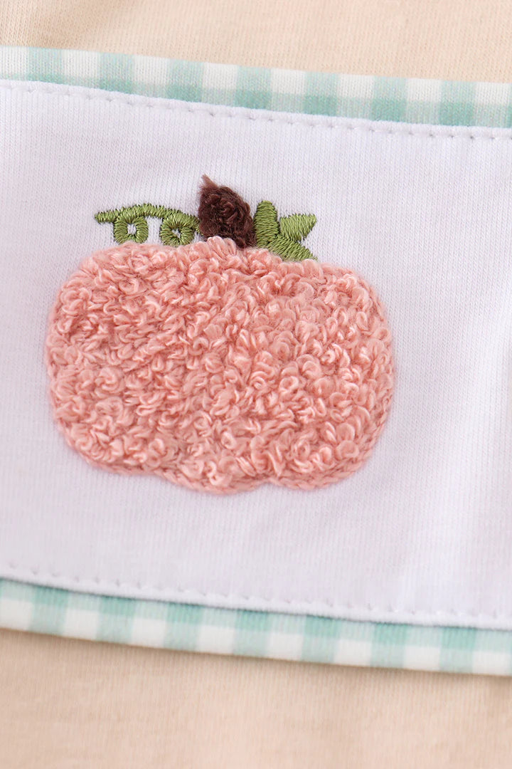 French Knot Pumpkin Romper
