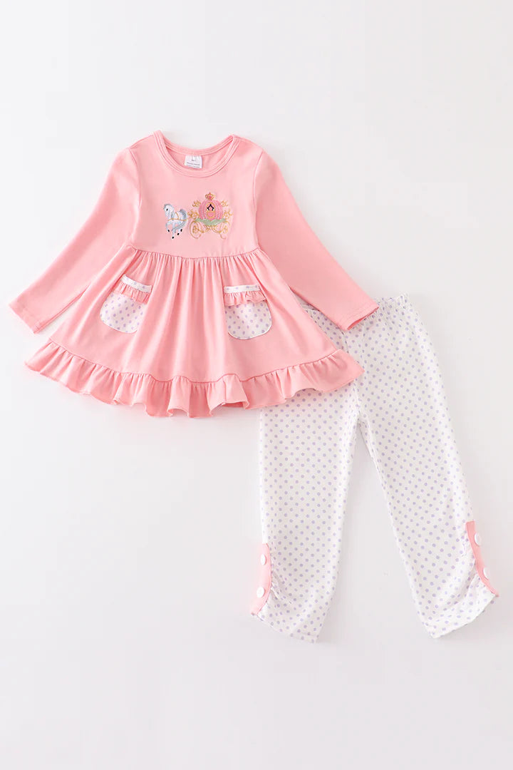 Princess Carriage Embroidered Set