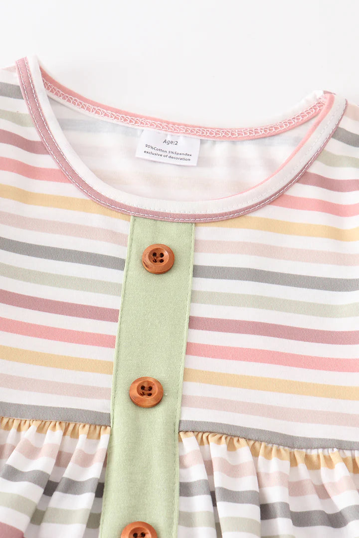 Striped Pocket Ruffle Set
