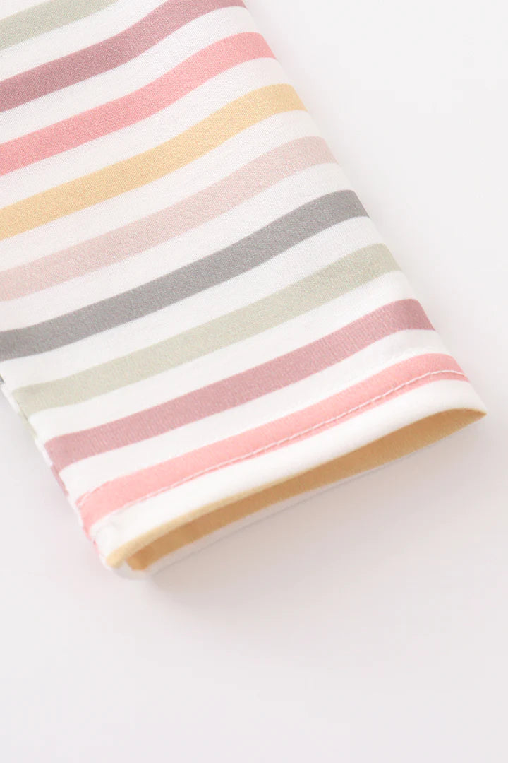Striped Pocket Ruffle Set