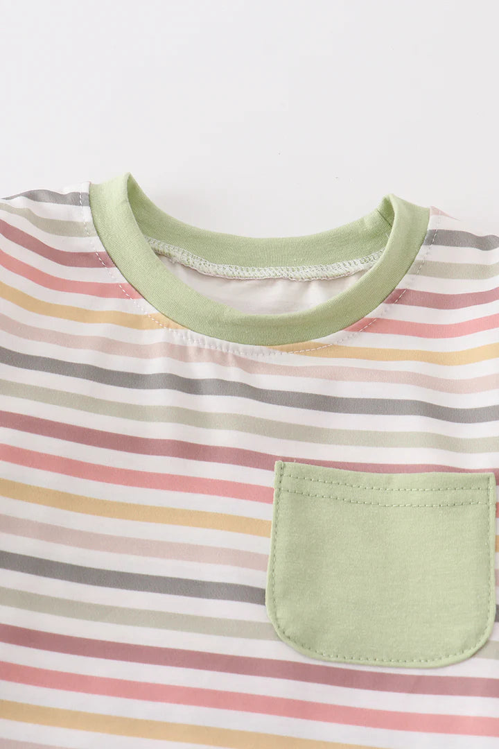 Striped Pocket Long Sleeve Tee