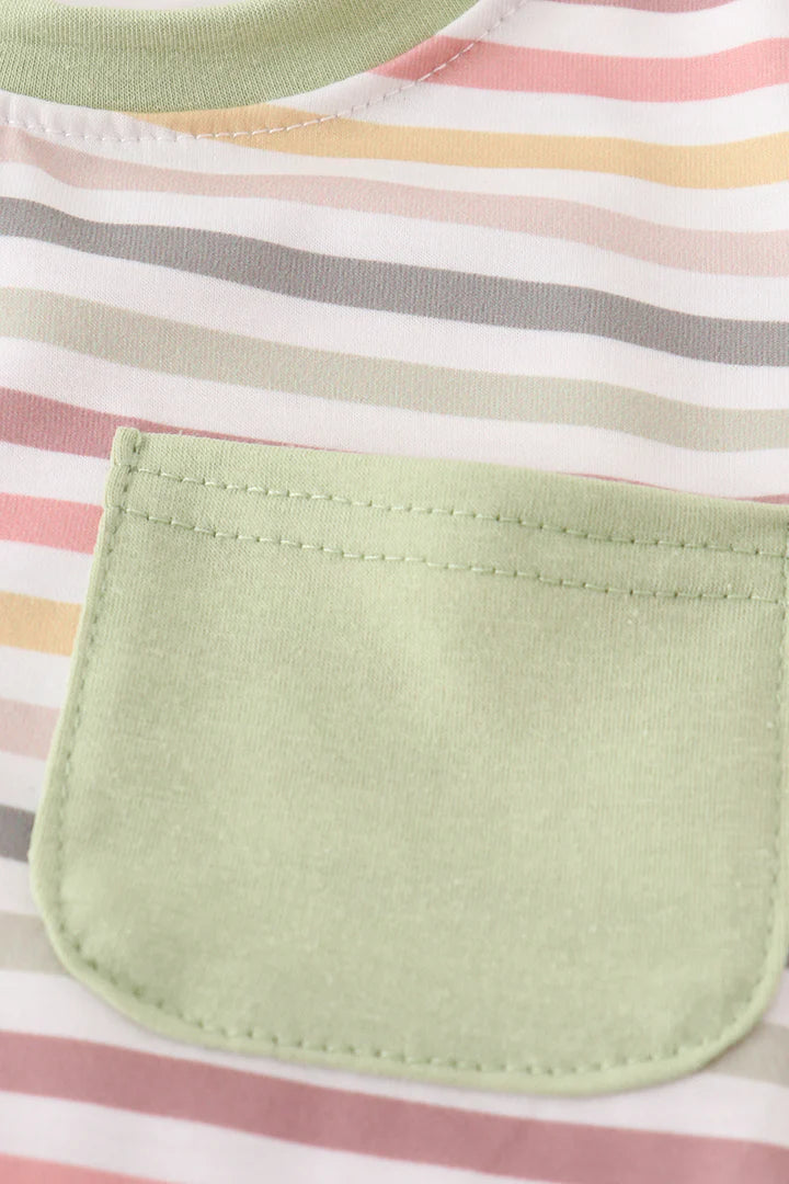 Striped Pocket Long Sleeve Tee