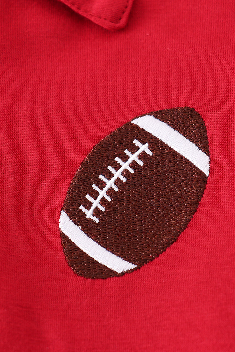 Maroon Football Polo