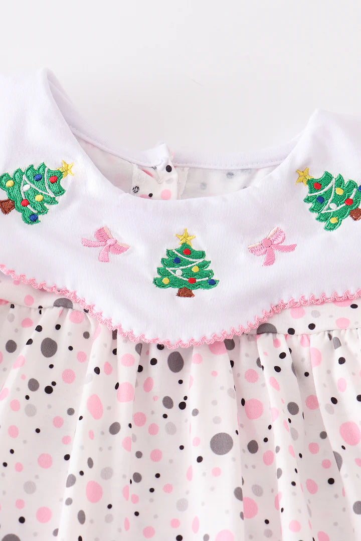 Pink Dot Christmas Tree Set
