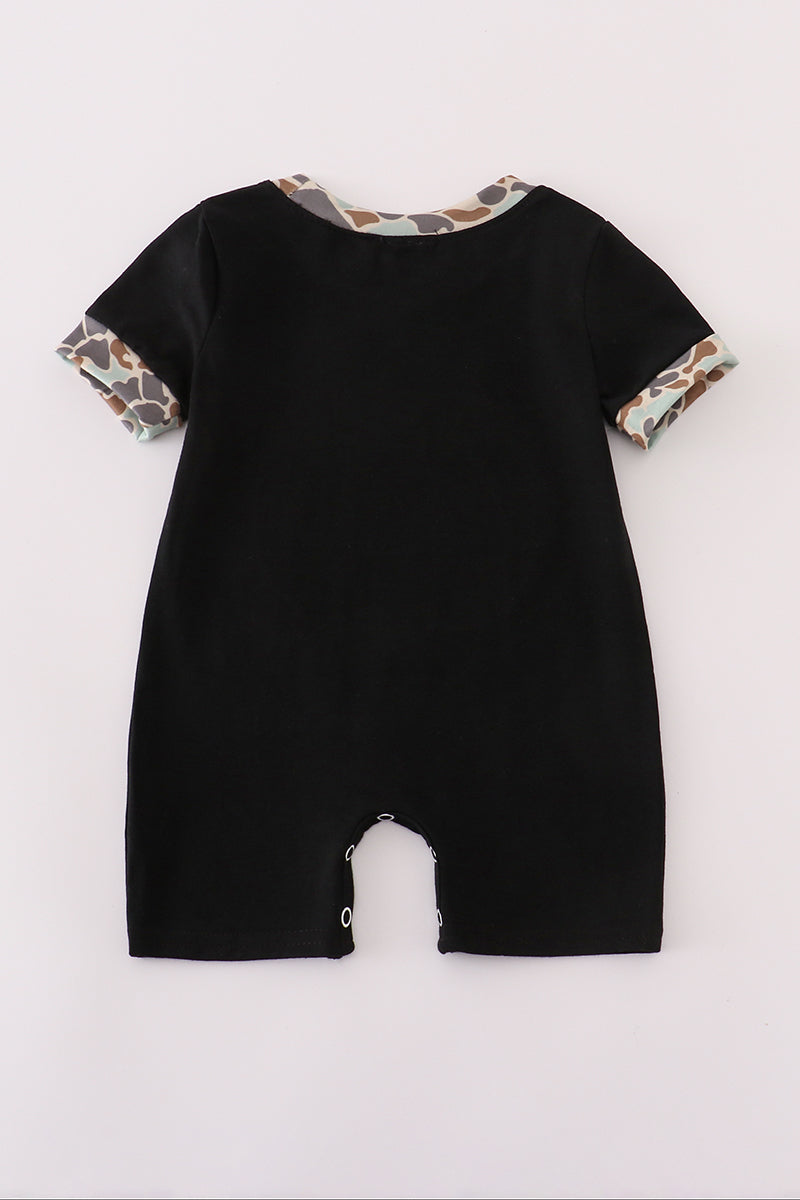 Black Camo Pumpkin Romper