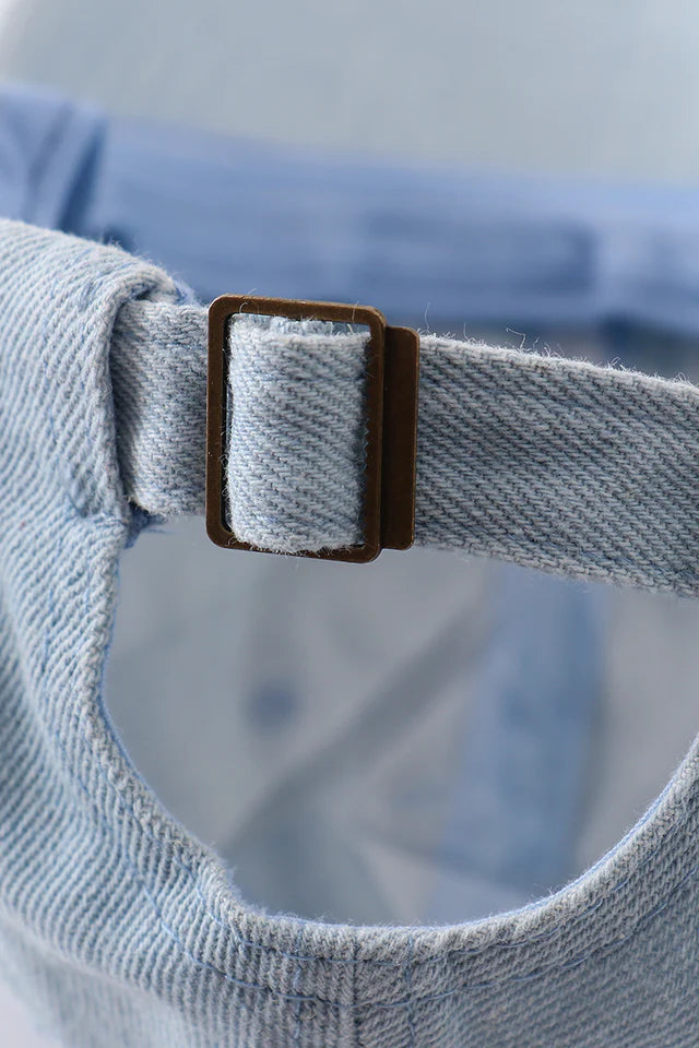 Denim Big / Little Embroidered Cap