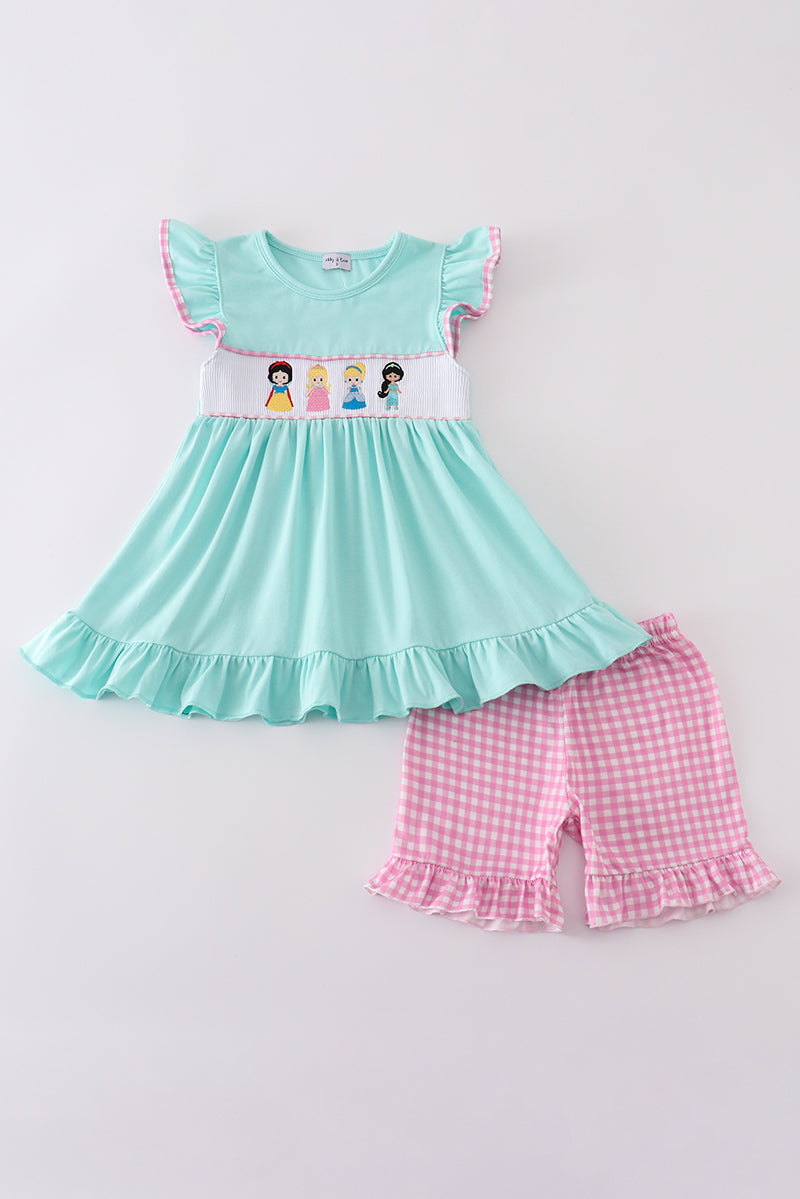 Smocked Princess Shorts Set