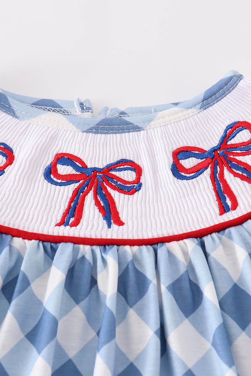 Smocked RWBows Bloomer Set