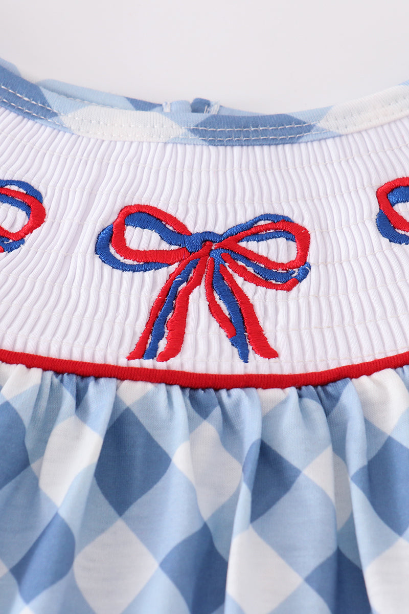 Smocked RWBows Shorts Set