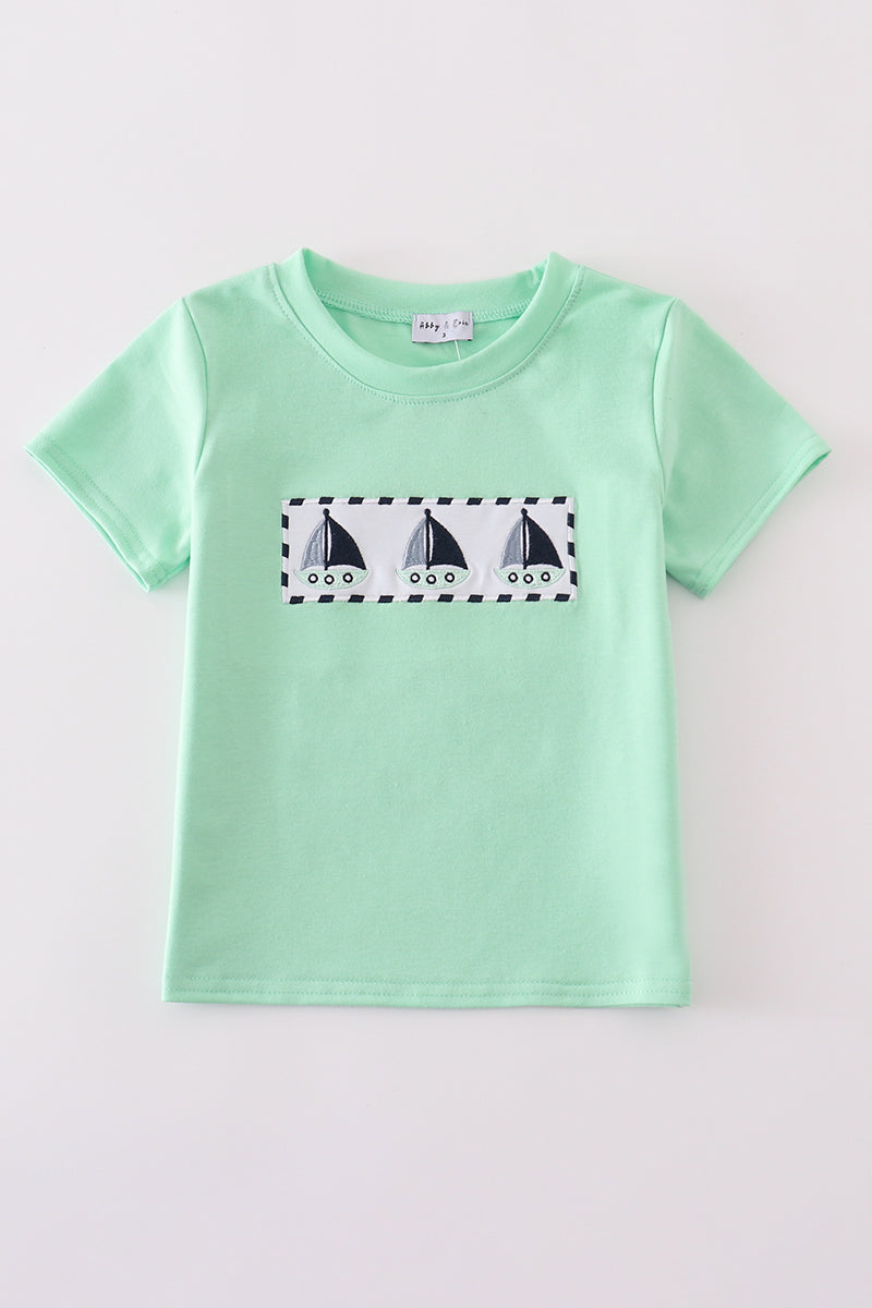 Green Sailboats Tee