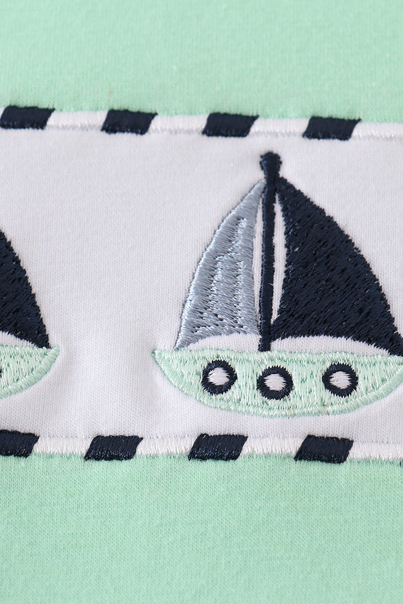 Green Sailboats Tee