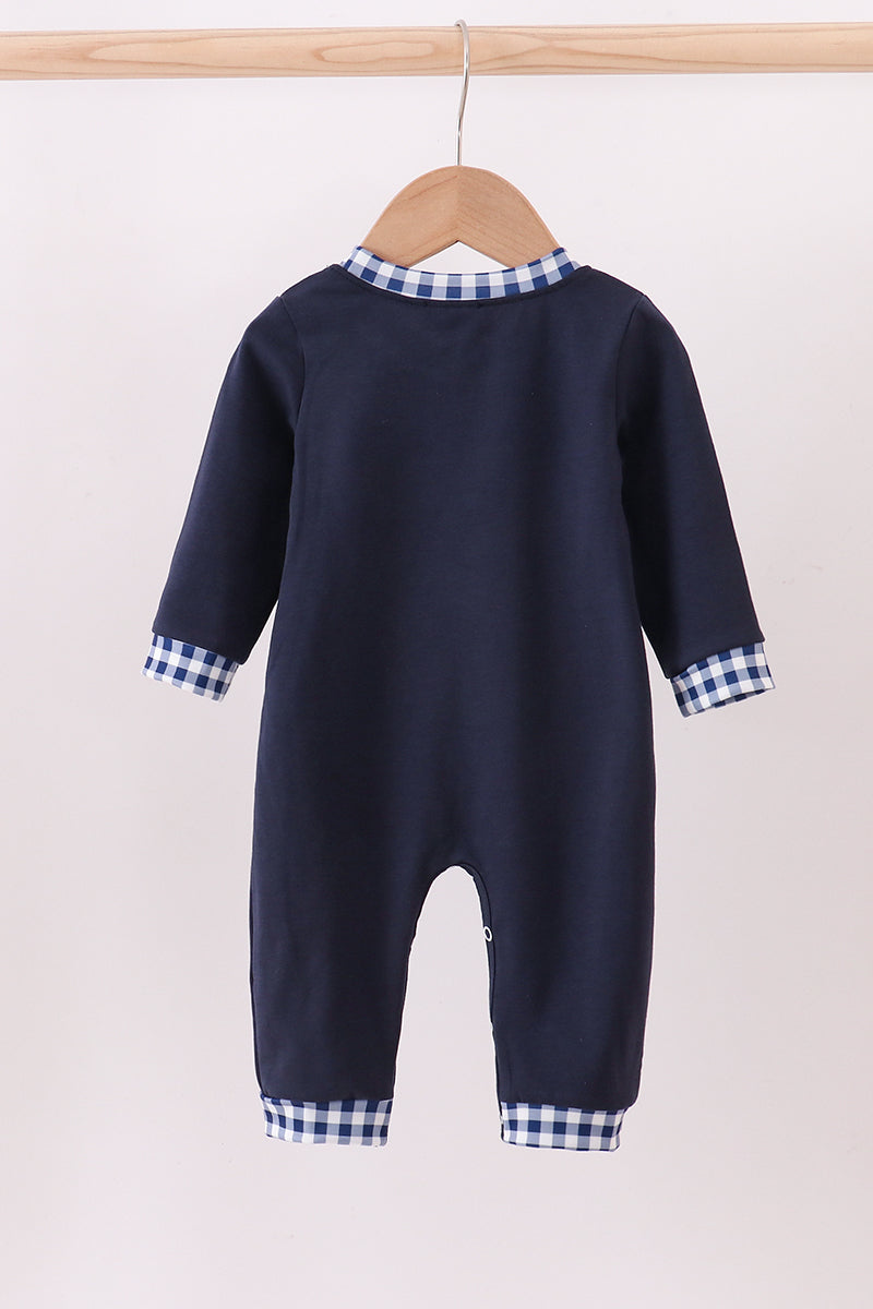 Boys Navy Nativity Romper