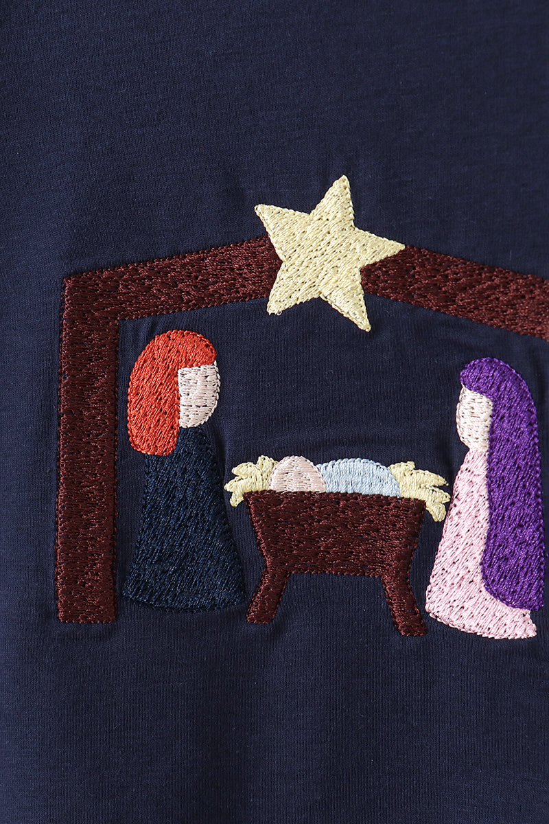 Boys Navy Nativity Set