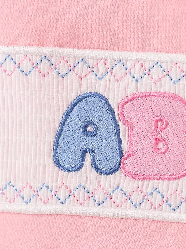 Smocked ABC Shorts Set