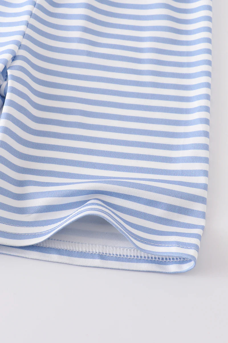 I Love Dad Embroidered Shorts Set