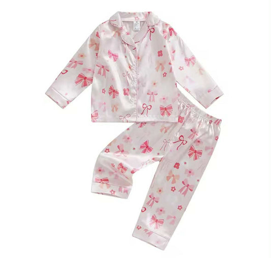 Flowers & Bows Silk PJs