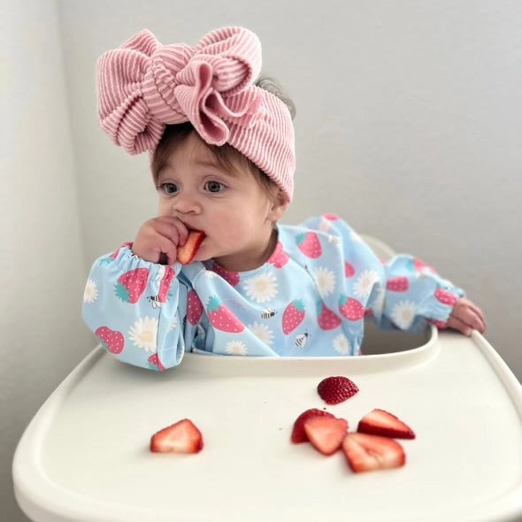 Grayson LS Strawberry Bib