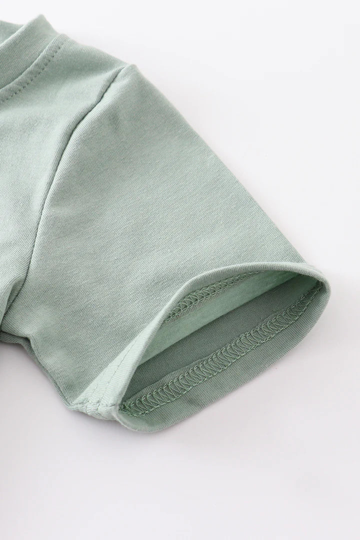 Sage Cow Embroidered Tee