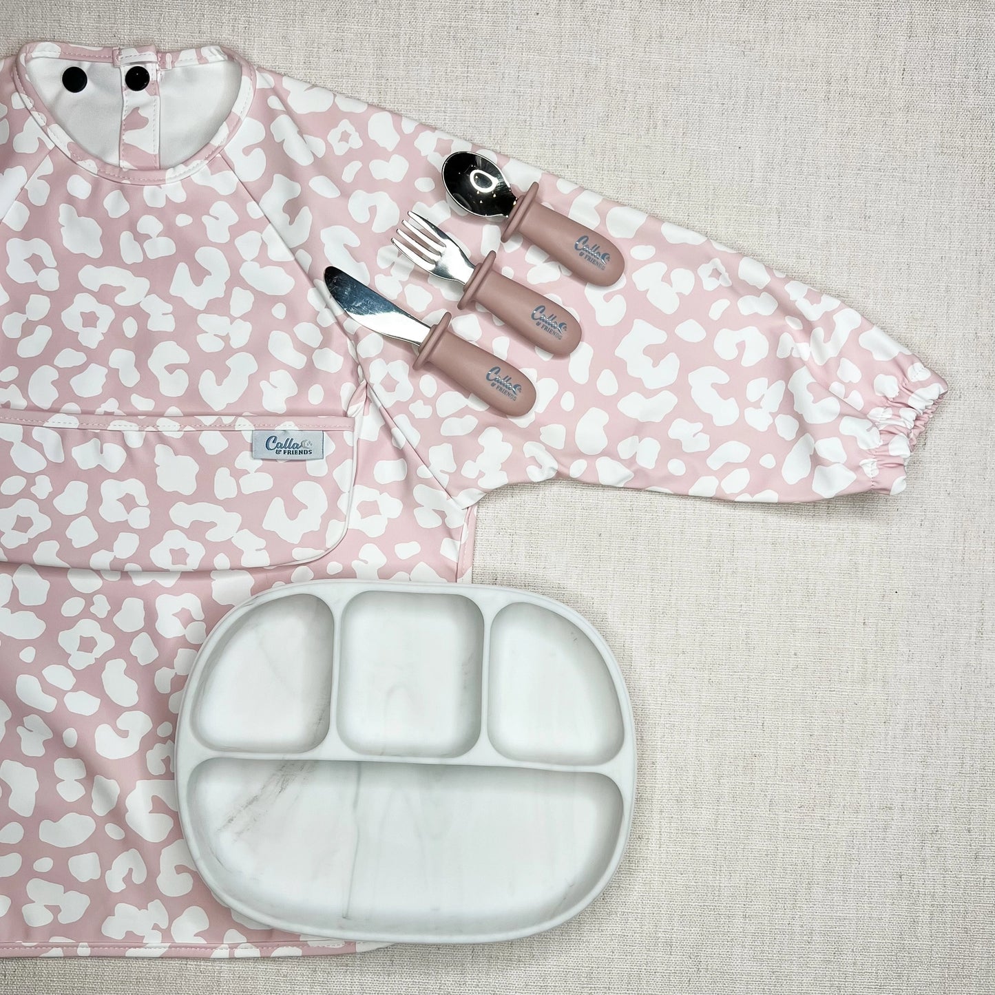 Grayson LS Pink Leopard Bib