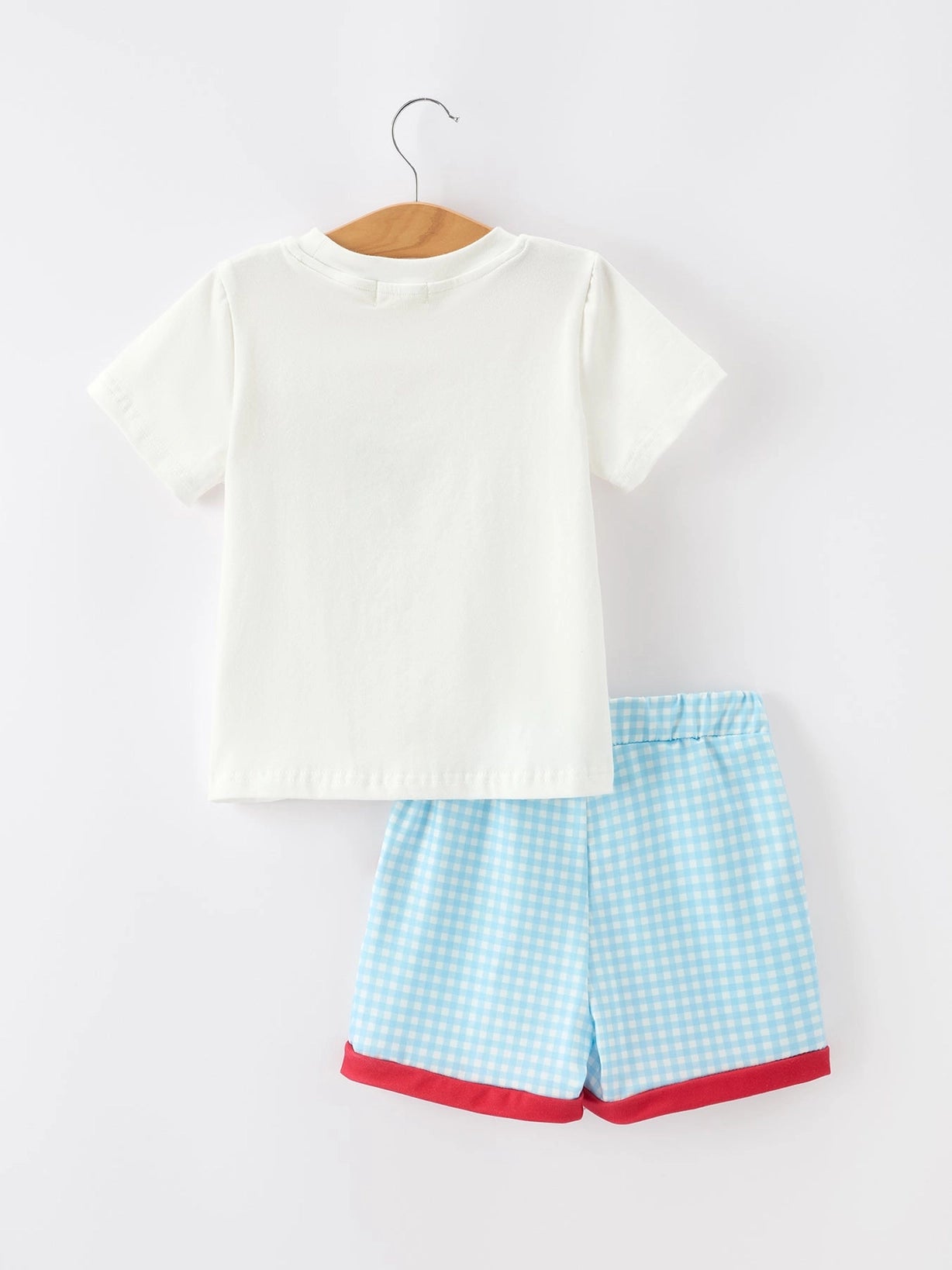 Flag Plaid Shorts Set