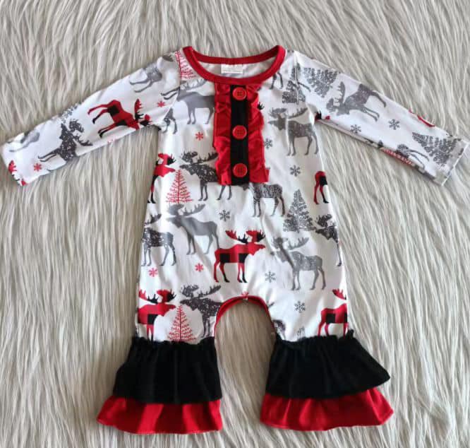 Elk Ruffle Romper