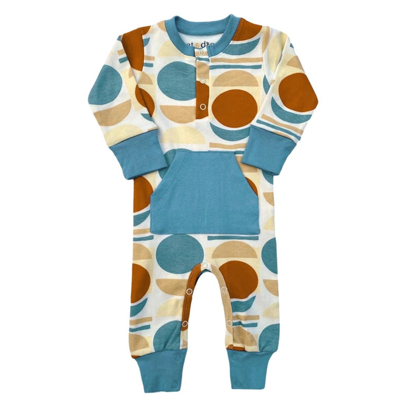Geometric Moon Organic Baby Playsuit