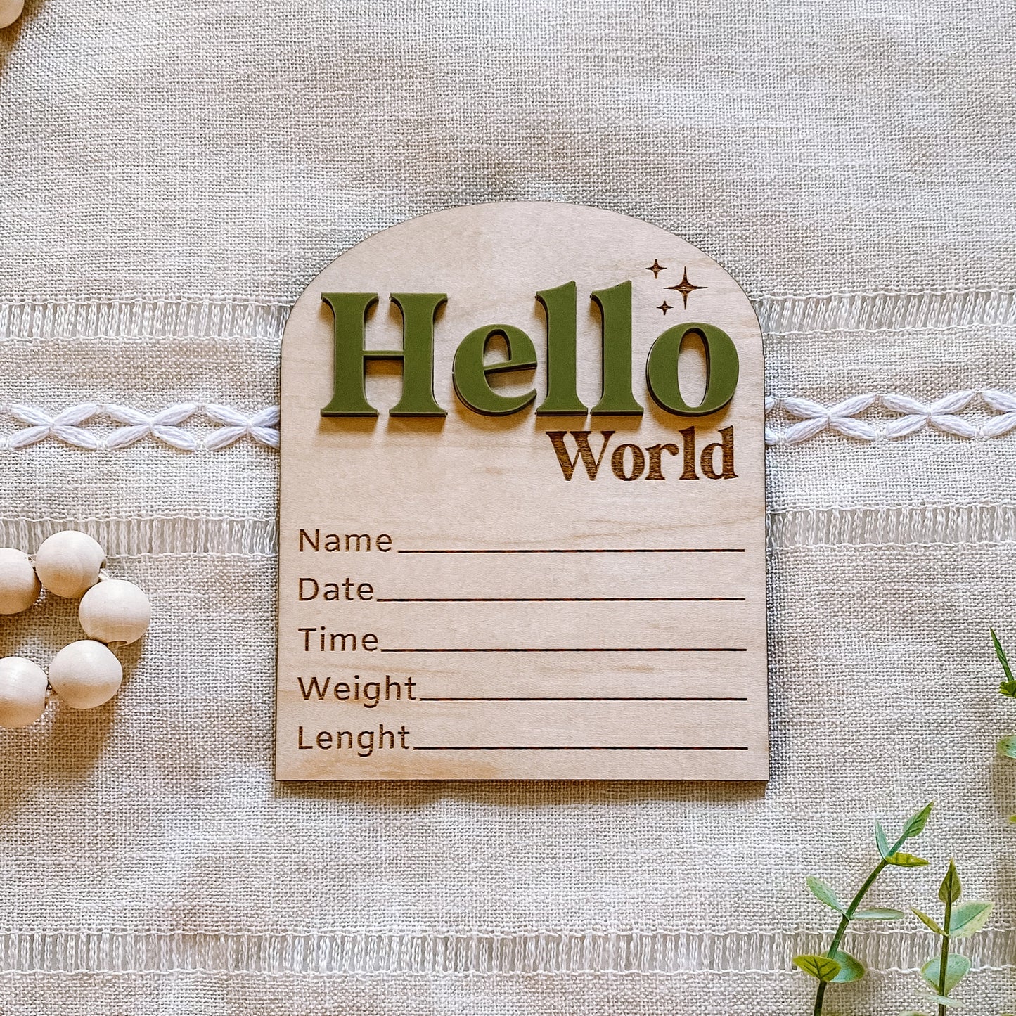 Hello World Birth Stat Sign