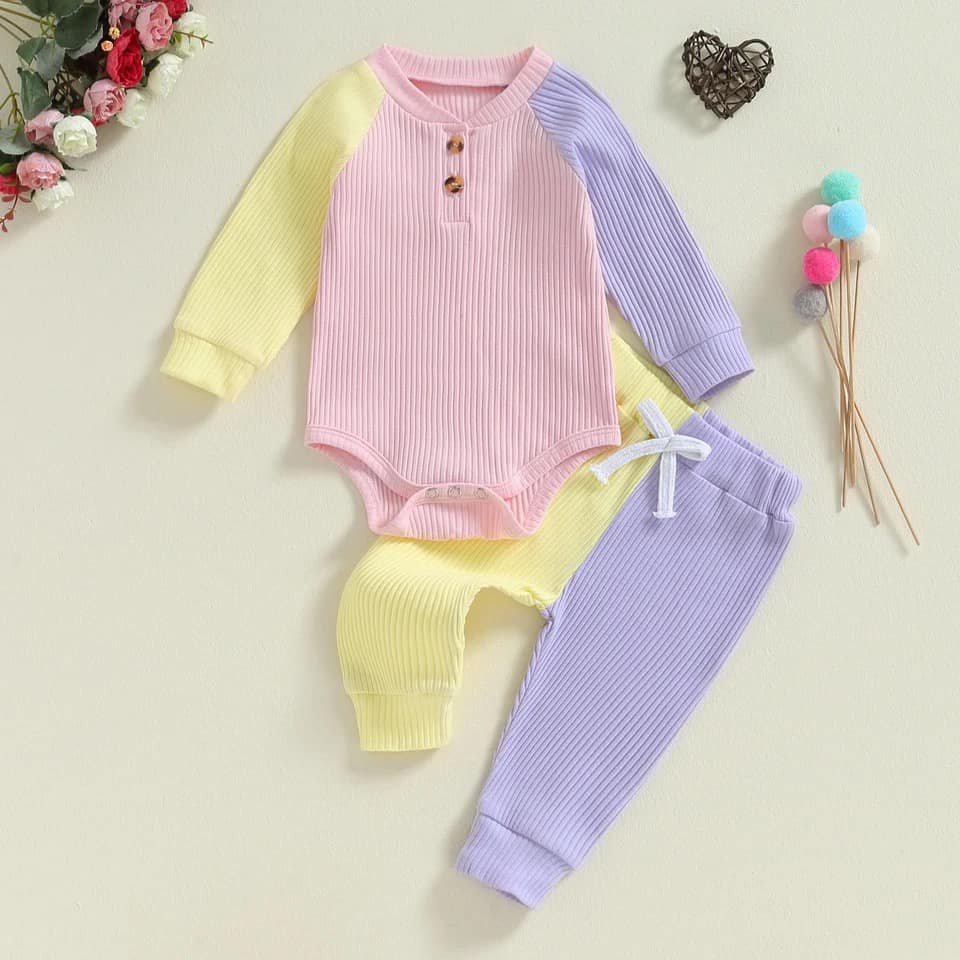 Colorblock Ribbed Set