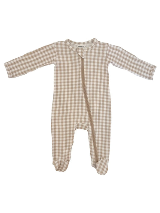 Tan Gingham Sleeper