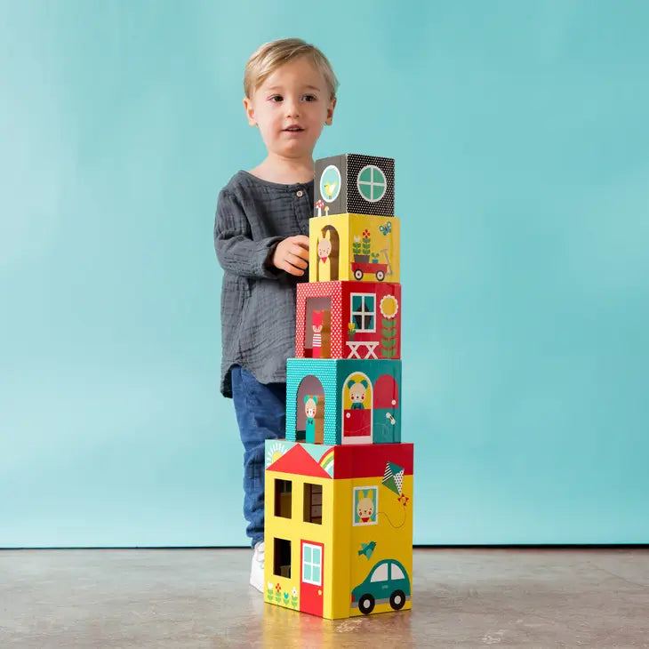 Peek-A-Boo House Stacking Blocks