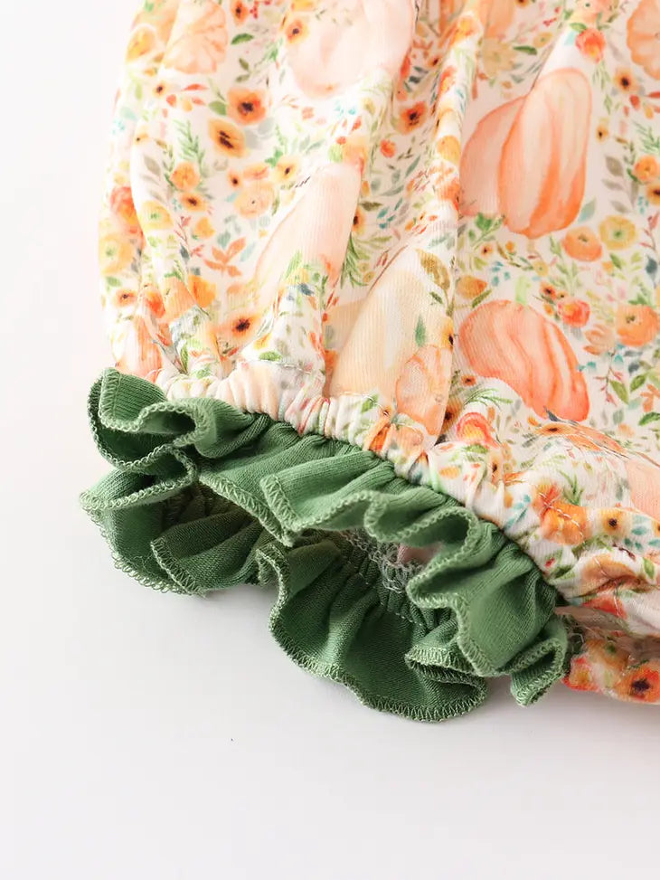 Green Ruffle Pumpkin Bubble