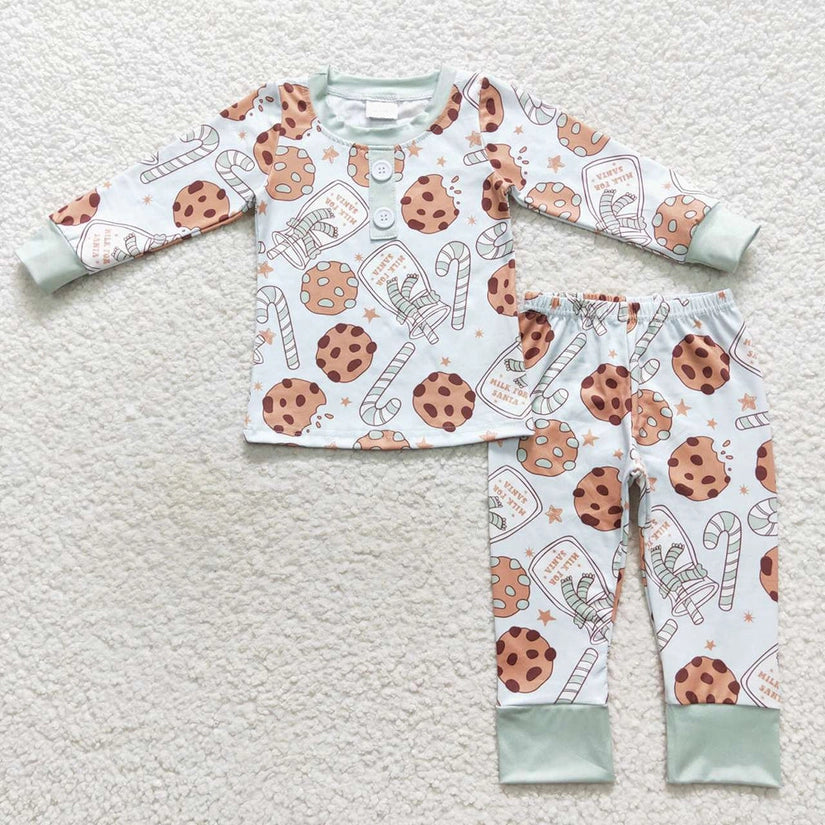 Milk & Cookies Green Pajamas
