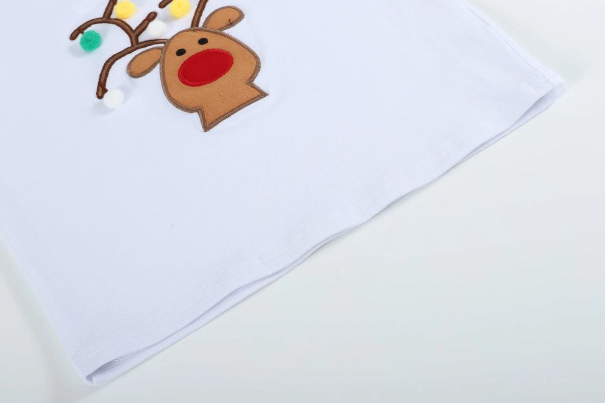White Pompom Reindeer Set