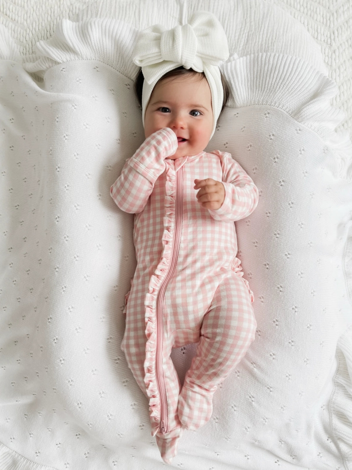 Pink Gingham Sleeper