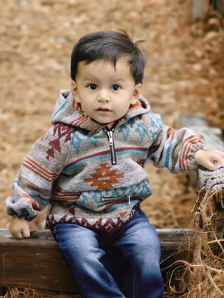Aztec Hooded Pullover