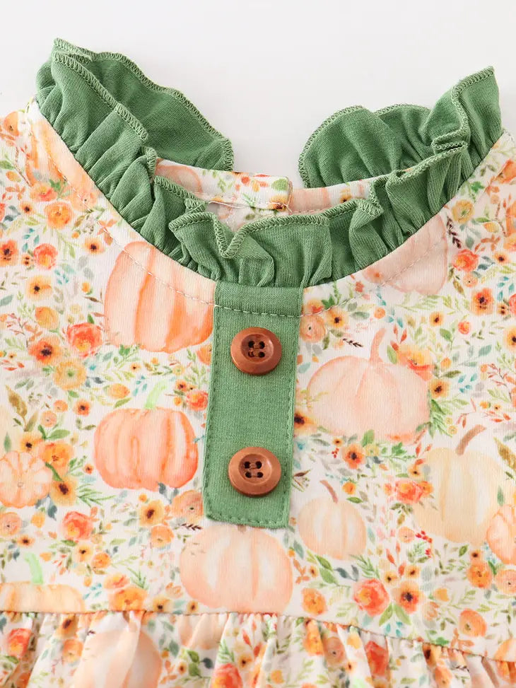 Green Ruffle Pumpkin Bubble