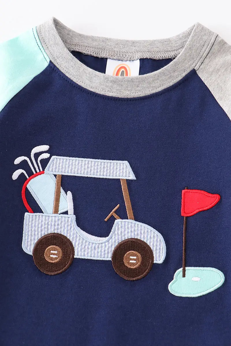 Navy Golf Embroidery Tee