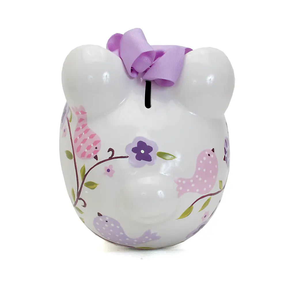 Floral Bird Piggy Bank